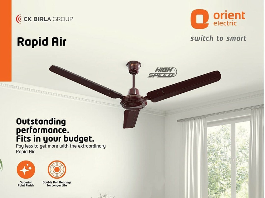 Orient Electric Rapid air 1200 mm 3 Blade Ceiling Fan Price in