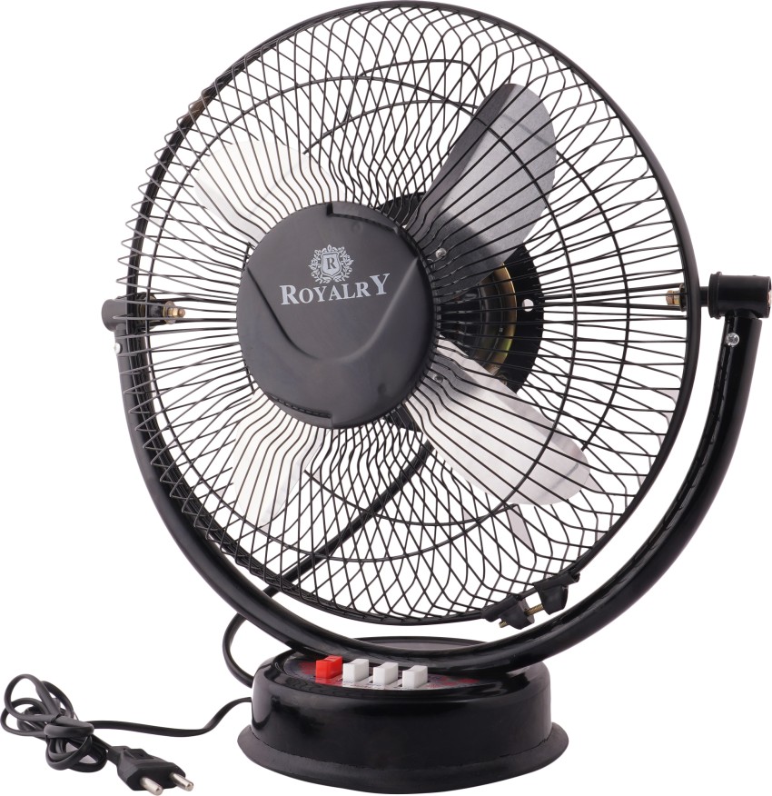 royalry Table Fan All Purpose fan 12 inch Very High Speed (Black) 3