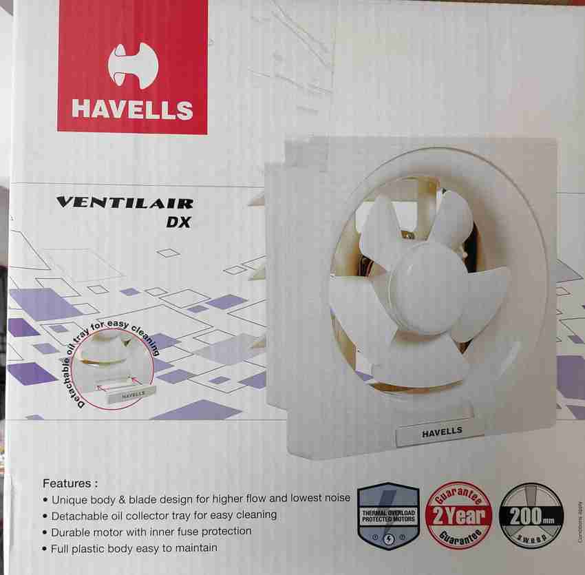 HAVELLS Havells Ventil Air DX 250mm Exhaust Fan 1 Star 250 mm 3 Blade Exhaust Fan Price in India Buy HAVELLS Havells Ventil Air DX 250mm Exhaust Fan 1 Star 250