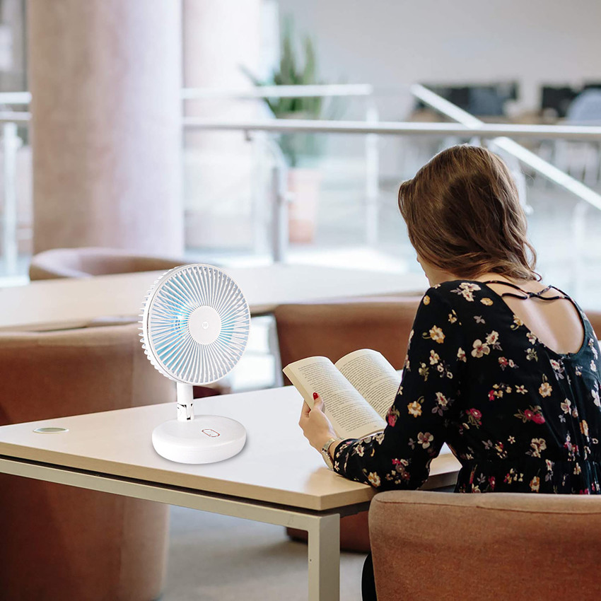 DP 7680 RECHARGEABLE PORTABLE USB FAN 4000mAh Battery Multi