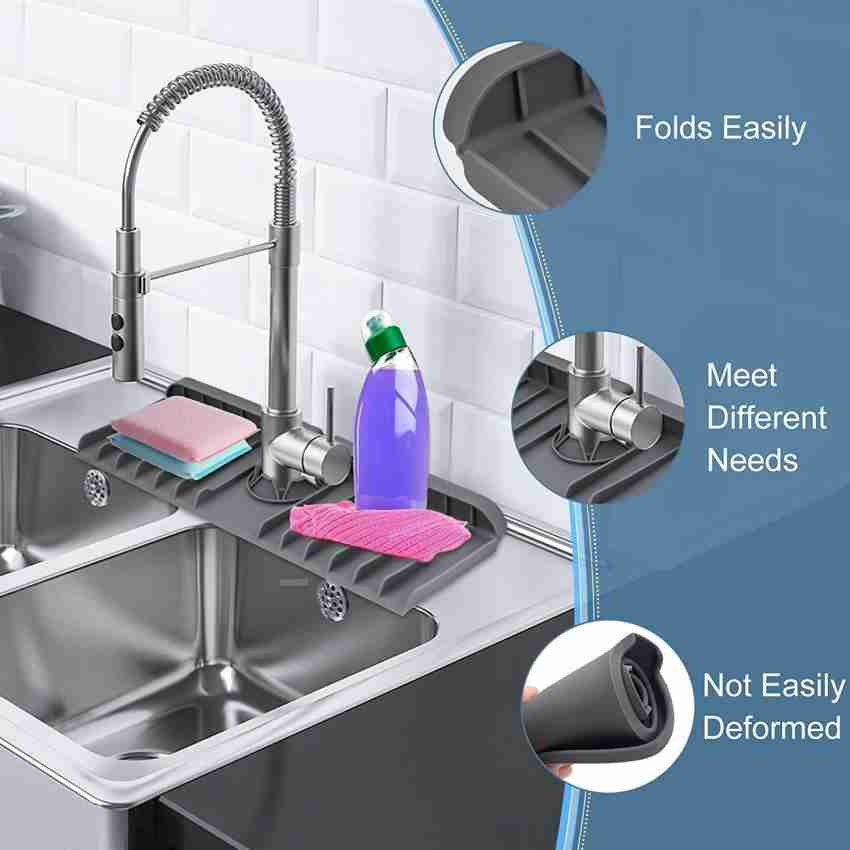 Generic Silicone Faucet Sink Mat Sink Splash Guard, Kitchen Faucet Splash  Pad, Sink Drain Pad Behind