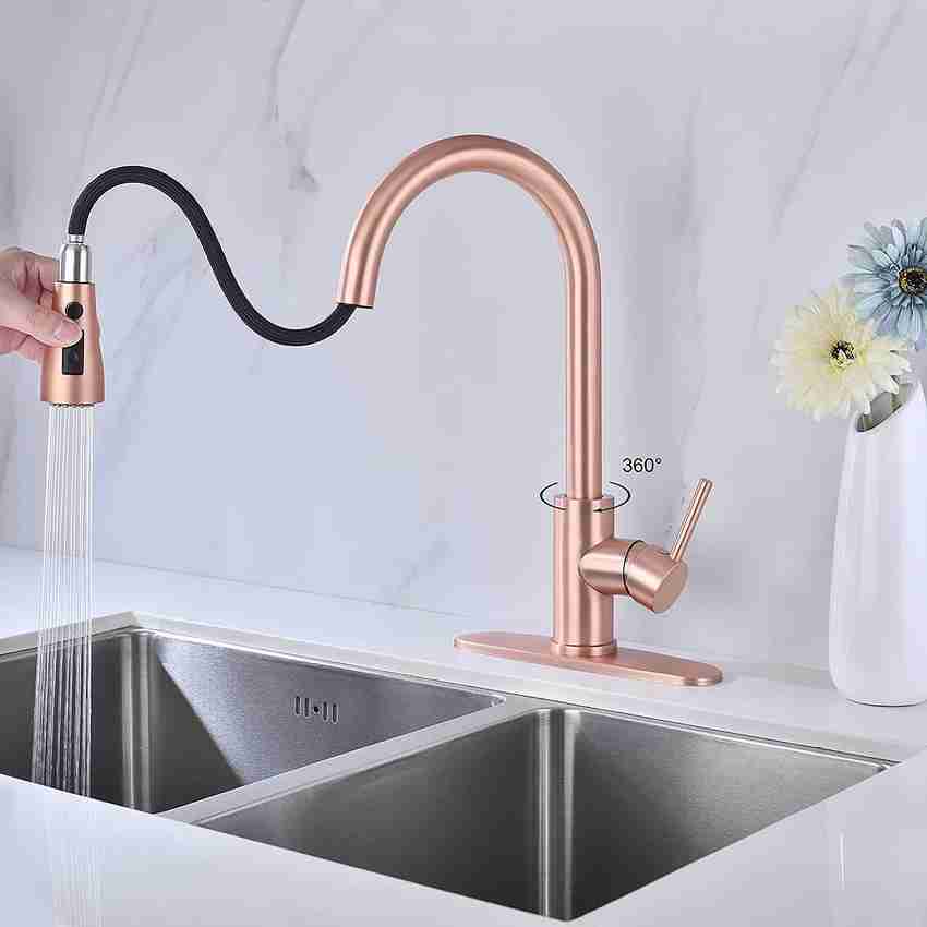 Shop clozer Rose Gold Kitchen Faucet Kitchen Sink Faucet Sink