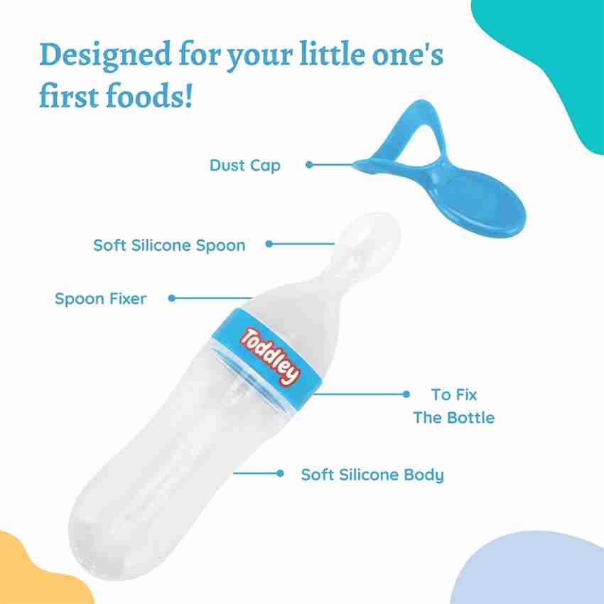 Baby Food Feeder Set, Silicone Pacifier Feeder and Squeeze Spoon Feeder