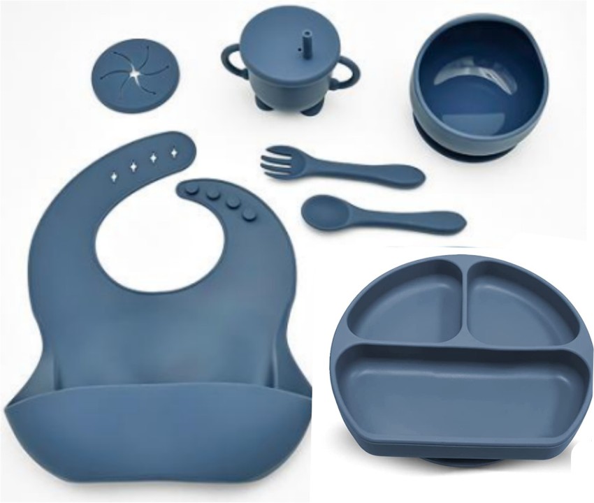 Baybee Silicone Baby Feeding Set of 6 Pcs Tableware Kit for