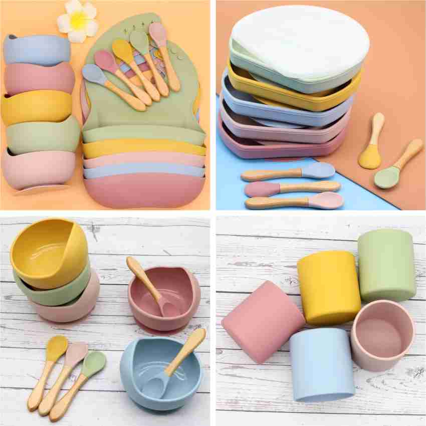 Baybee Silicone Baby Feeding Set of 6 Pcs Tableware Kit for