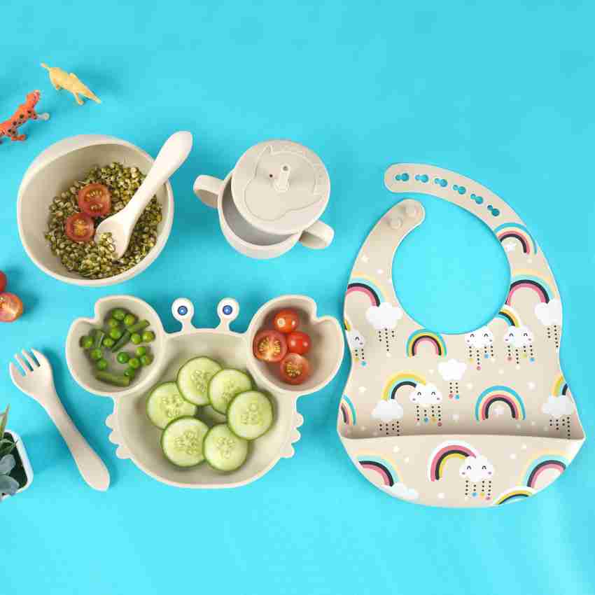 Silicone Baby Crab Feeding Set