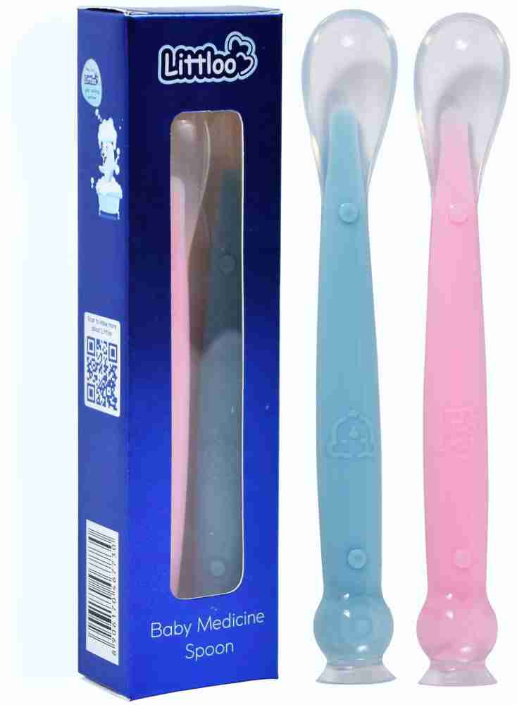 Chic Buddy Soft tip Silicone First Stage Training Spoons( Blue)Pack of