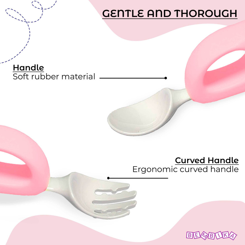 Curved handle baby store spoon plastic