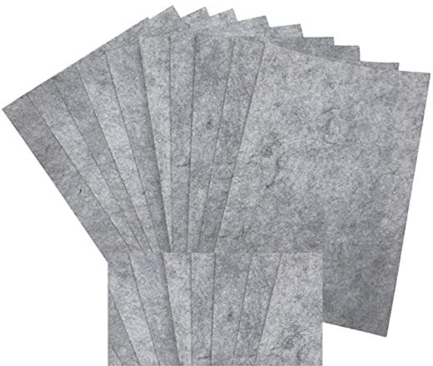 10PCS Self Adhesive Felt Sheets - Grey - A4 Size - DIY Crafts