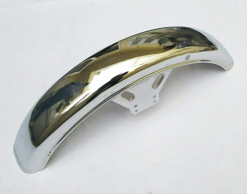 MJAuto Yamaha RX100 Chrome Front Mudguard Fender Bumper Fits for