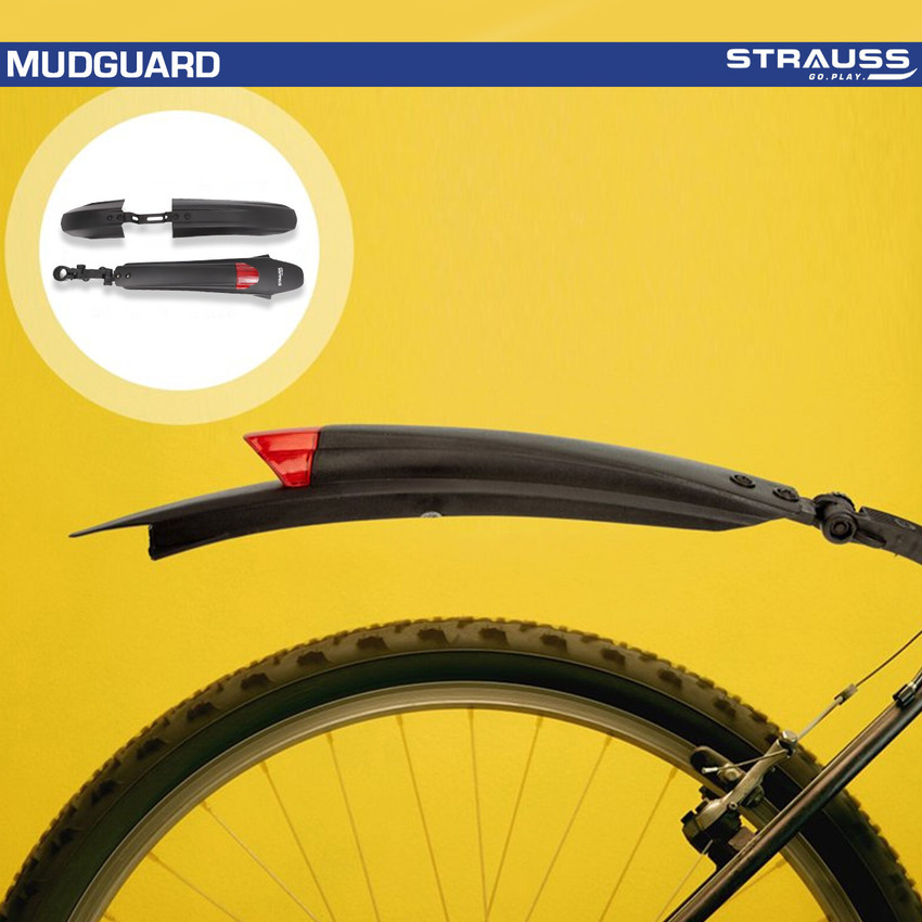 Strauss Bicycle Mudguard with Night Reflector Clamp Cycle