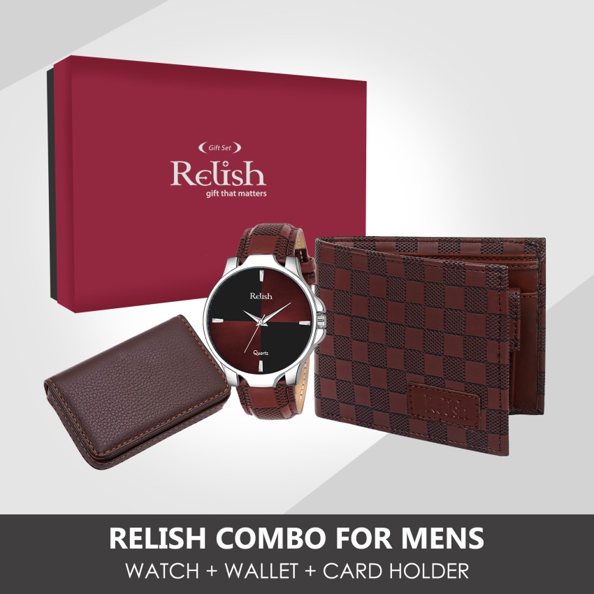 Exclusive 4-in-1 Perfect Men's Gift Set - Wallet, Pen, Watch and Keychain