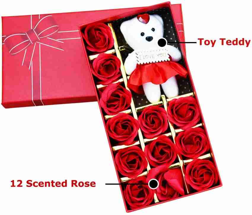 Saugat Traders New Year Gift for Girlfriend, Wife, Husband, Boyfriend,  Girls, Women, Boys, Men - Red Rose Gift Box with Chocolate and Greeting  Card 