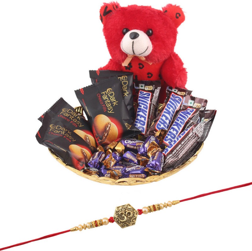 SurpriseForU Dairy Milk With Teddy Bear, Designer Om Rakhi Gift Combo  Price in India - Buy SurpriseForU Dairy Milk With Teddy Bear