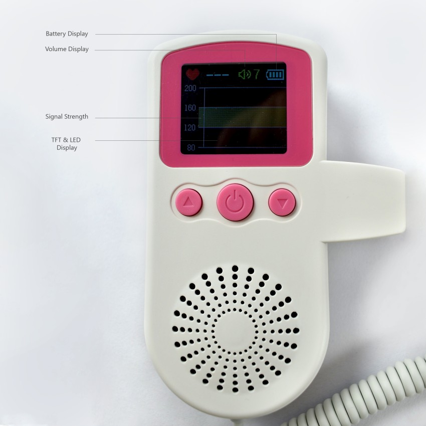 AKII Listen Angel's Heartbeat Monitor for Pregnancy Pink Fetal Doppler  Price in India - Buy AKII Listen Angel's Heartbeat Monitor for Pregnancy  Pink Fetal Doppler online at