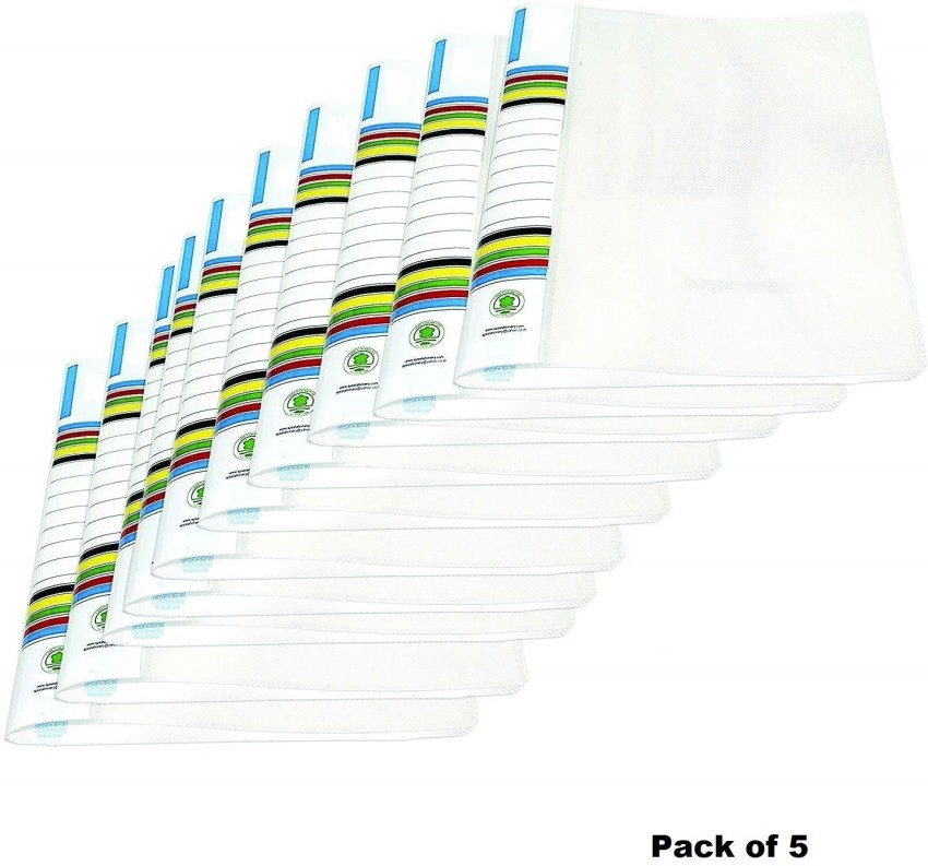New A4 Waterproof Fabric & Clear Plastic Document Bag Paper File Folder  5-Pack