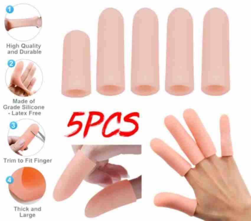 5Pcs Silicone Finger Tips Protector Finger Caps Nail Fingertips