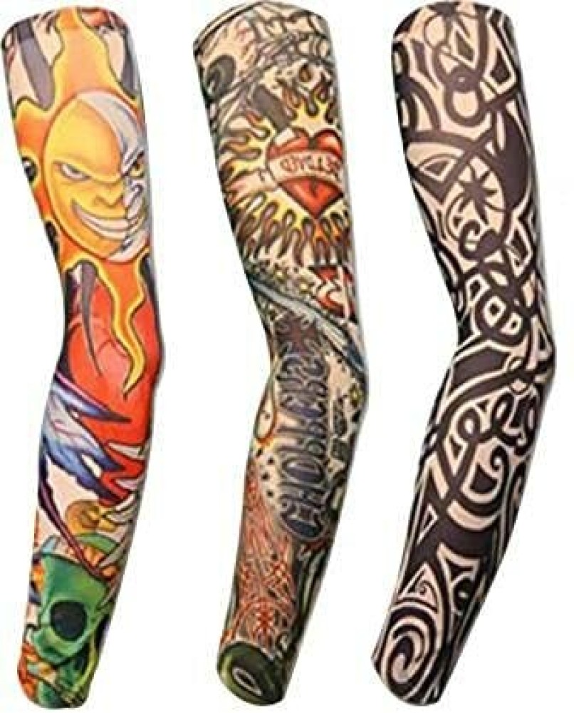 6PCS Tattoo Sleeves Arm Tattoos Sleeve For Men  Women Fake Temporary  Kids Hand Cover Tatoo Arms Sun UV Cool Protection Unisex Stretchable  Cosplay Accessories  Running Cycling Color Randomly  Amazonin