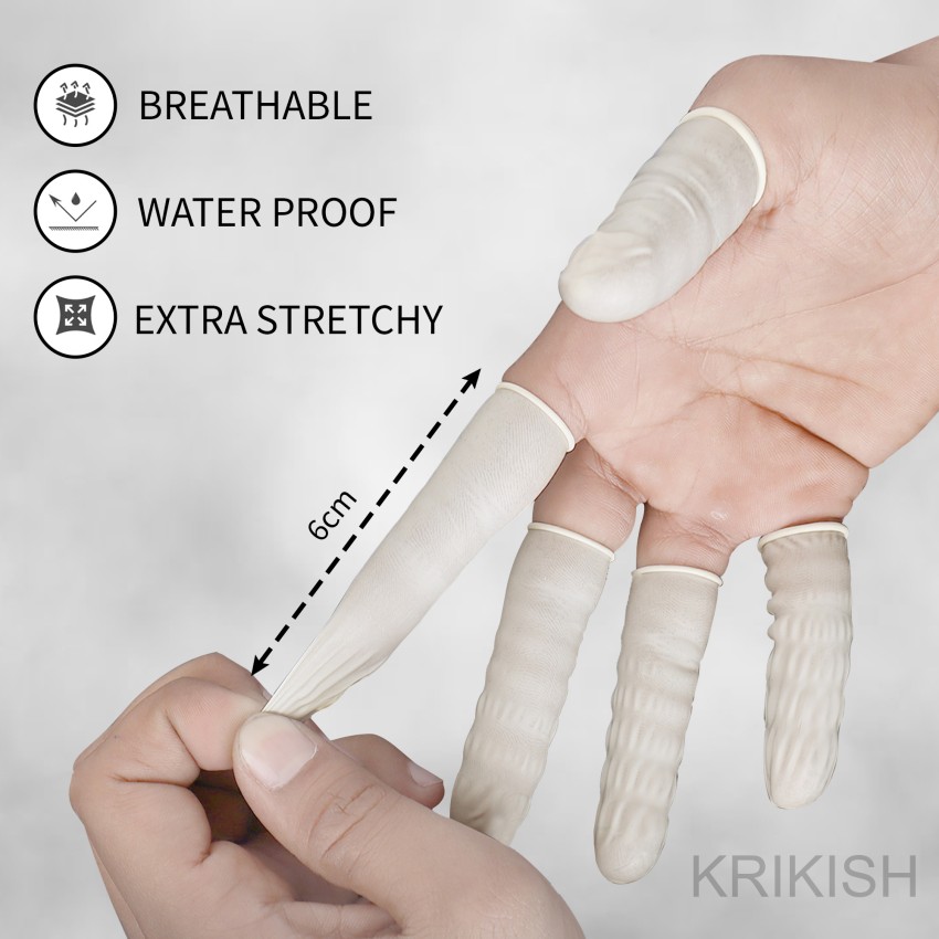 KRIKISH ESD Cots Latex Safety Gloves Finger Sleeve Price in India