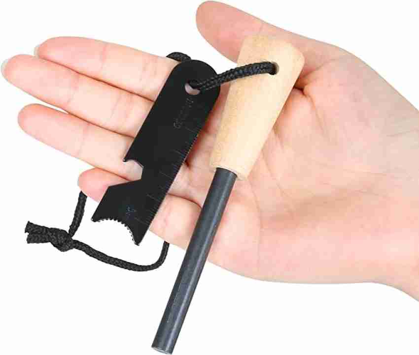 JMALL Wooden Handle Fire Starter Camping Spark Lighter Survival