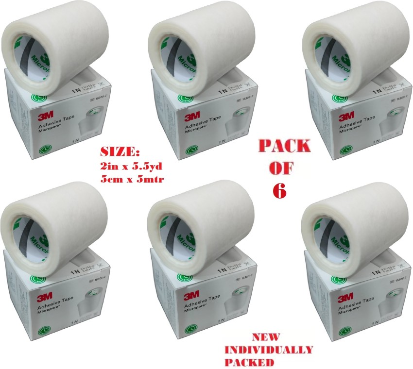 3M Micropore Surgical Tape (1530S-2) - 2 inch x 5.5 yard (5cm x 5m)- 6  Rolls First Aid Tape Price in India - Buy 3M Micropore Surgical Tape  (1530S-2) - 2 inch