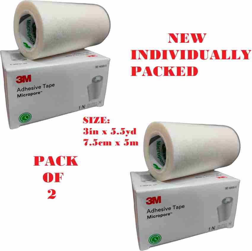 3M Micropore Surgical Tape (1530S-2) - 2 inch x 5.5 yard (5cm x 5m)- 2  Rolls First Aid Tape Price in India - Buy 3M Micropore Surgical Tape  (1530S-2) - 2 inch
