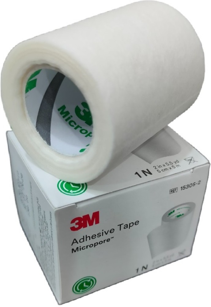 3M Micropore Surgical Tape (1530S-2) - 2 inch x 5.5 yard (5cm x 5m)- 2  Rolls First Aid Tape Price in India - Buy 3M Micropore Surgical Tape  (1530S-2) - 2 inch