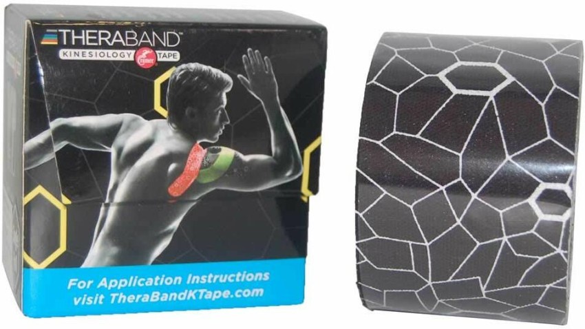 Theraband kinesiology tape standard roll deals 2 x16.4 black gray print