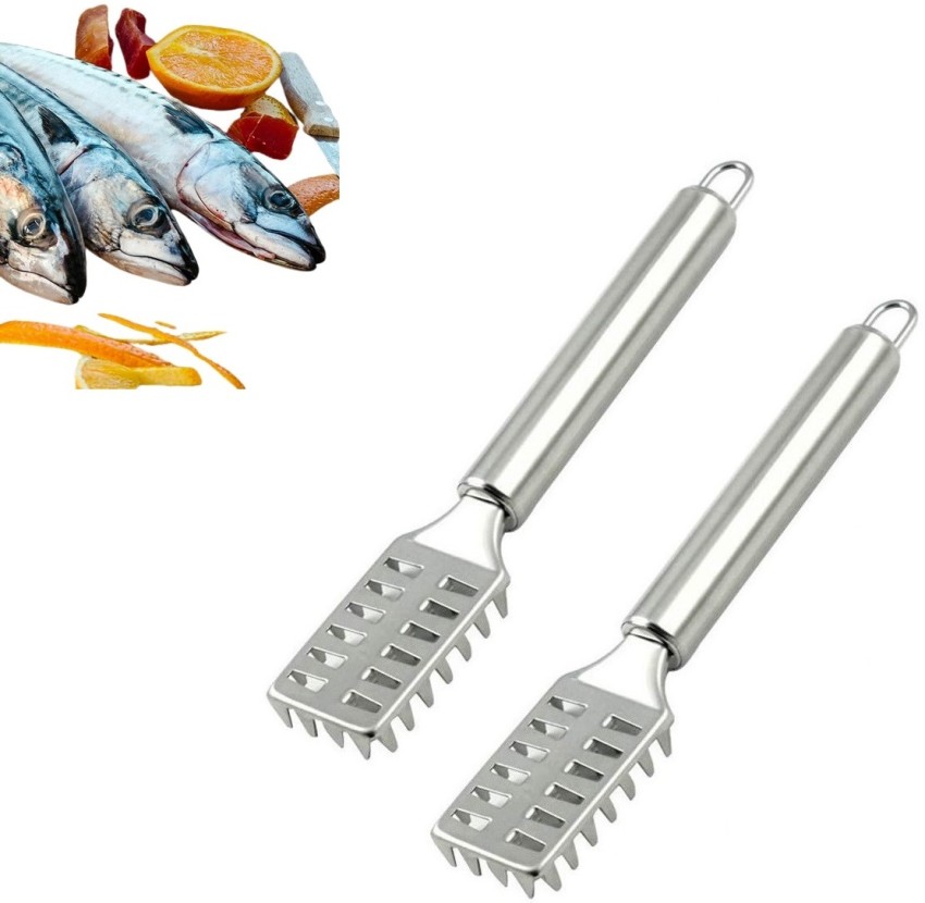 NURIOR Stainless Steel Fish Scale Scraper Skin Peeler Knif Fish