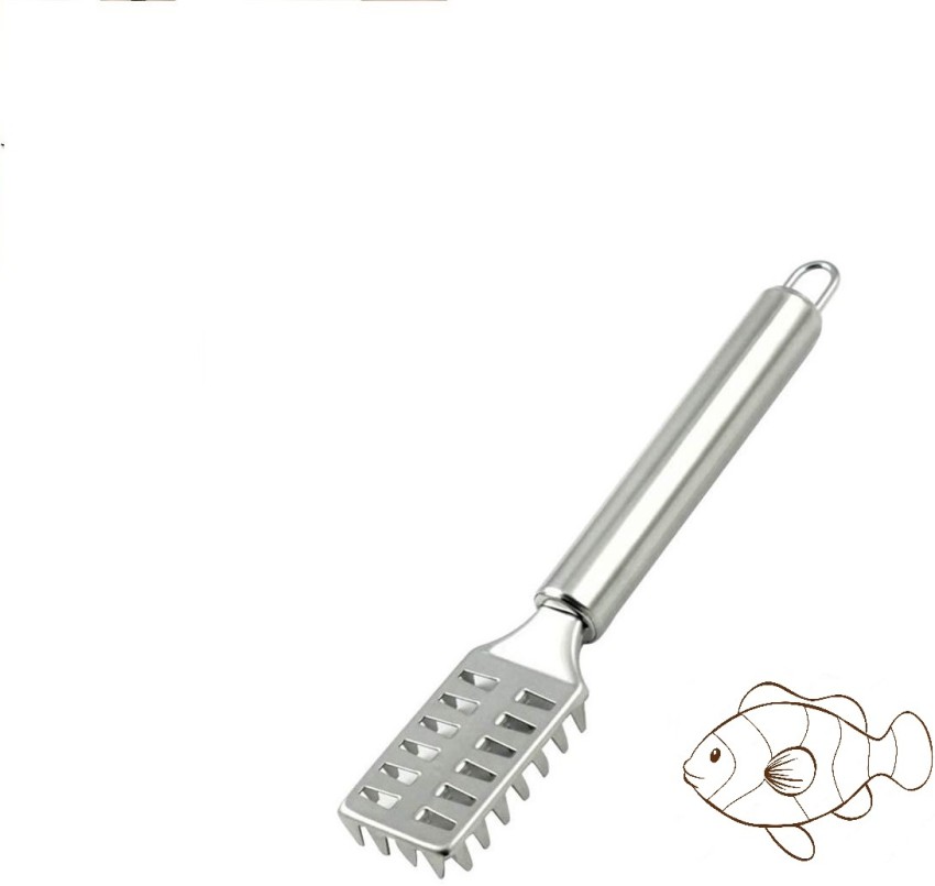 NURIOR Stainless Steel Sawtooth Fish Scale Remover Scaler Scraper