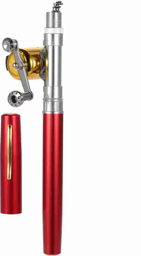 satnam stores pen fishing rod telescopic metal spool rod with reel