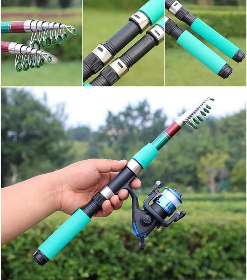 Sikme High Quality Fishing Rod And Reel Combo Set 300 Cm Rod Green