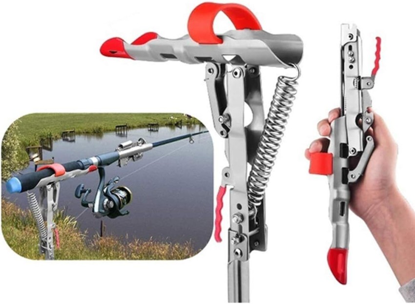 Stainless steel Fishing Rod Holder with Automatic Tip-Up Hook Setter Spring  AA1