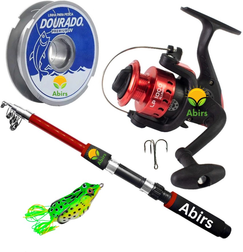 Abirs Premium Fishing Kit Telescopic Rod + Aluminum Reel + Line