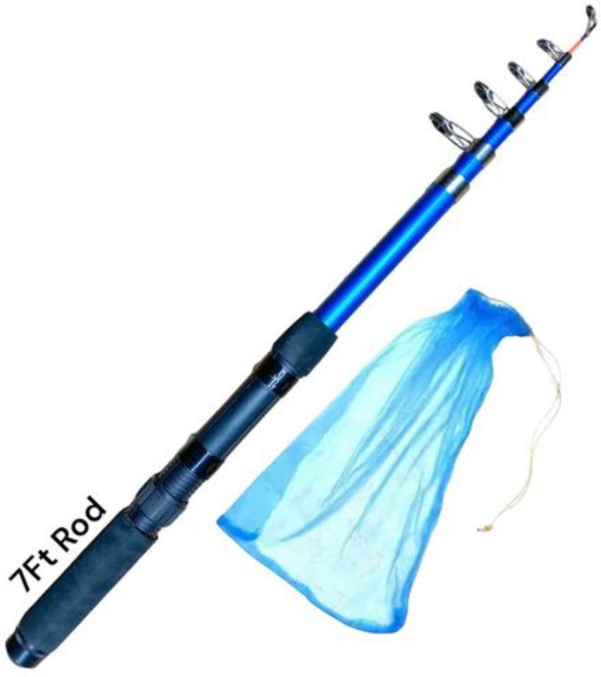Abirs fishing rod 7 ft Combo 2.1 / net Blue Fishing Rod Price in