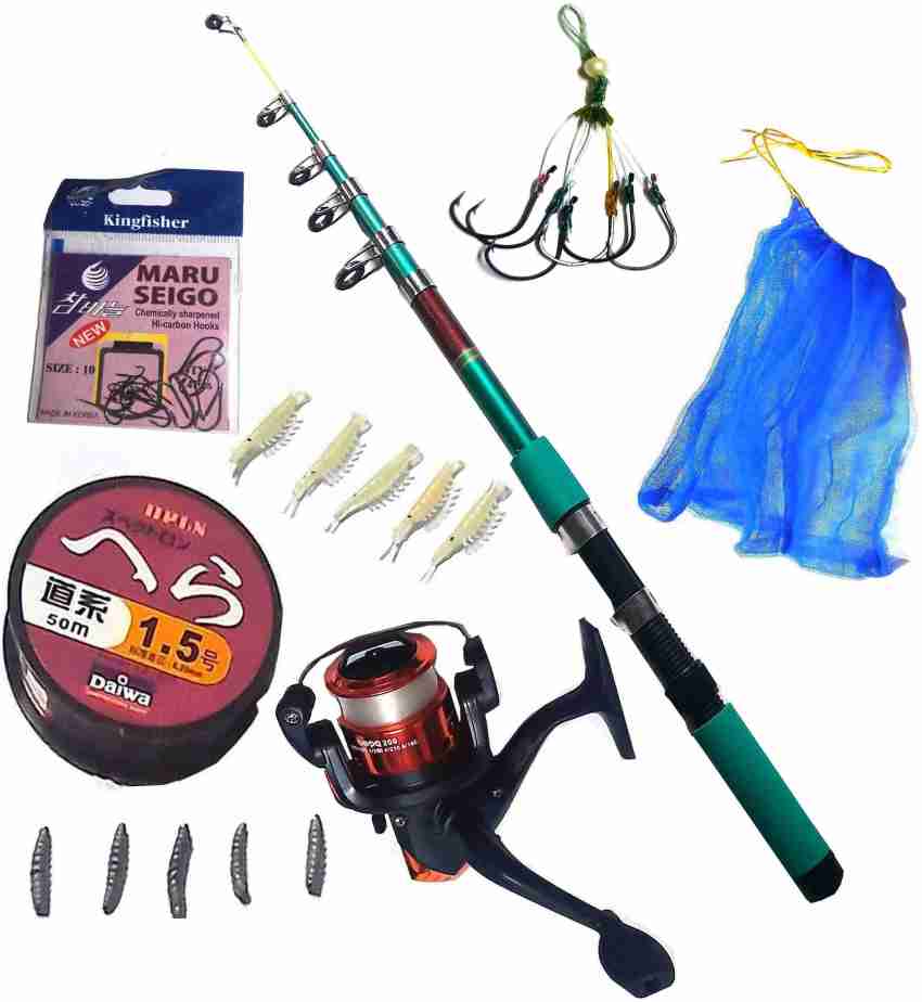 Abirs 7 fit fishing set combo With frog c-combo Red Fishing Rod