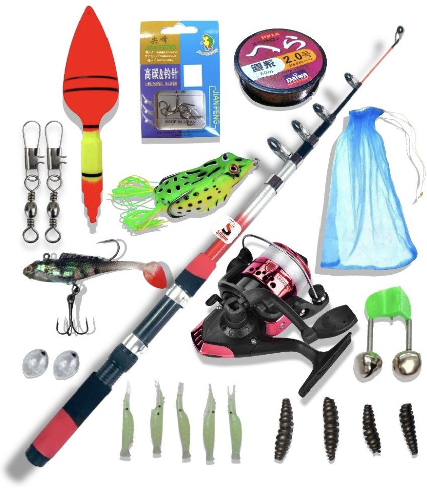 Sikme 7 FT Fishing Rod And Reel Including All Type Fishing Combo 2.1 Red Fishing  Rod Price in India - Buy Sikme 7 FT Fishing Rod And Reel Including All Type  Fishing