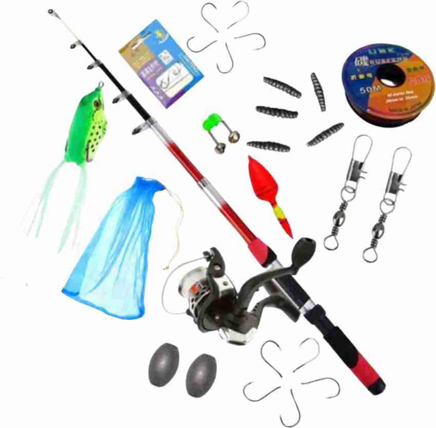 Abirs Fishing rod and reel full set combo 7 fit fishing set 2.1 K Red  Fishing Rod Price in India - Buy Abirs Fishing rod and reel full set combo  7 fit