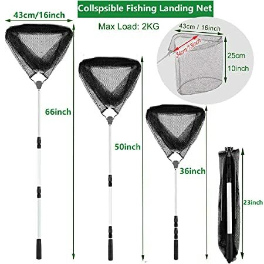 Abirs Fishing landing net , folding landing net Landing Silver Fishing Rod