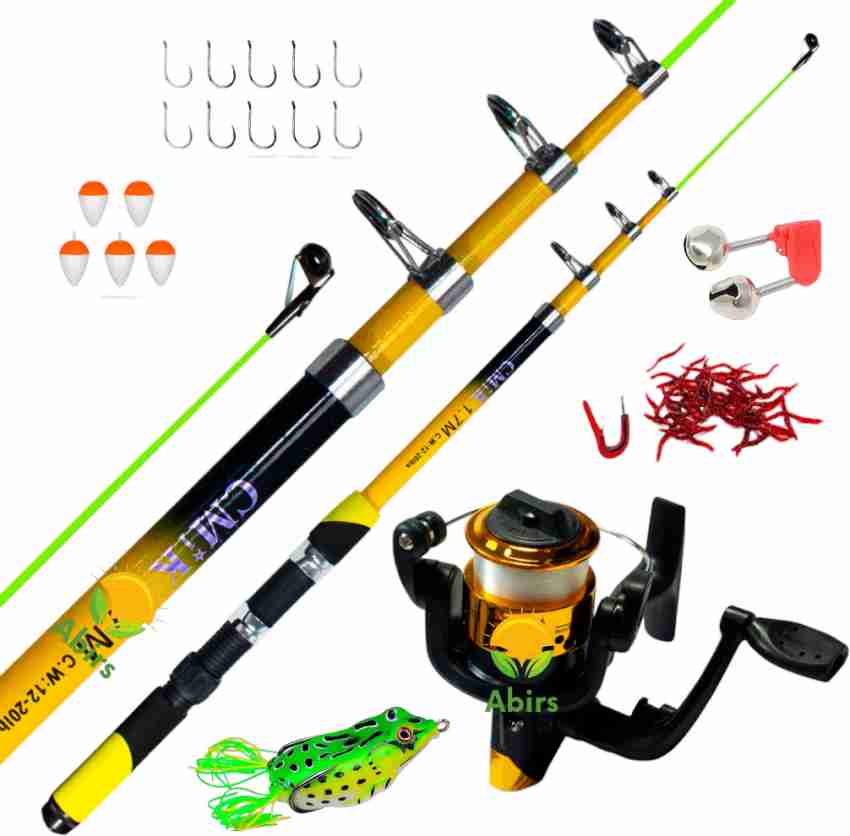 Abirs (7 ft / 210 cm) Fishing rod woth reel set combo Spain 2.1 Yellow Fishing  Rod Price in India - Buy Abirs (7 ft / 210 cm) Fishing rod woth reel