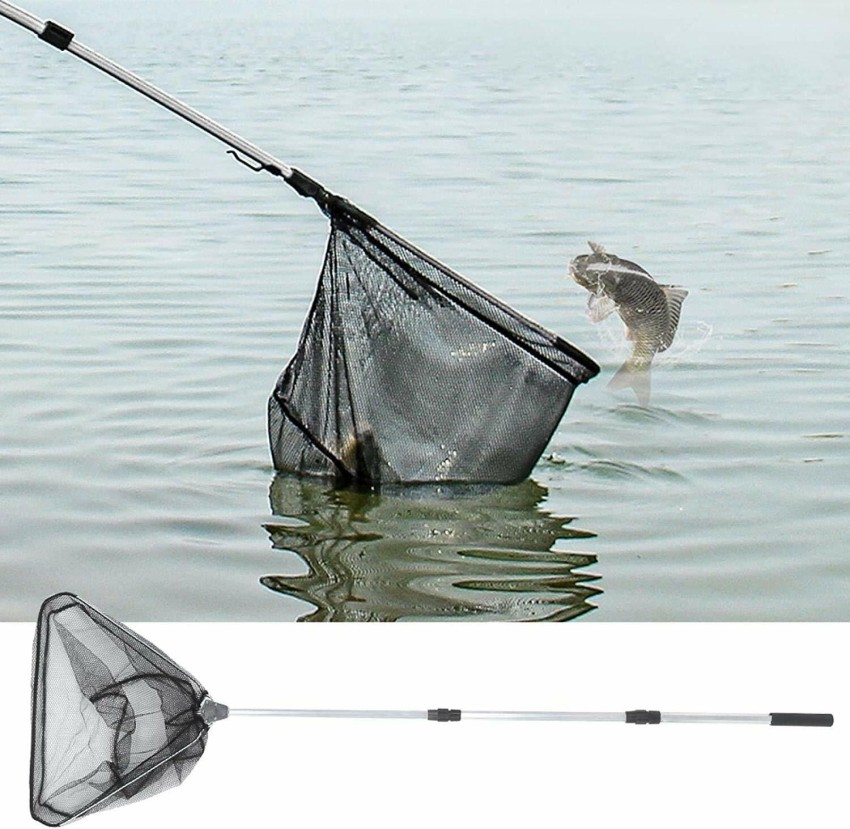 Power Up Fishing Net Foldable 36-66 inch Telescopic Fishing Landing Net  Aluminum Alloy Handle for Ponds Carp Trout Fishing Grey Fishing Rod Price  in India - Buy Power Up Fishing Net Foldable 36-66 inch Telescopic Fishing Landing  Net Aluminum