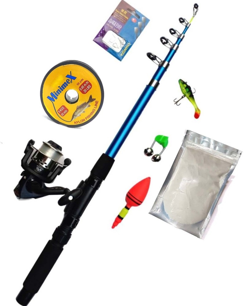 HTM FIVE Combo Set With Fish Attractant 2.1mtr Telescopic Multicolor  Fishing Rod Price in India - Buy HTM FIVE Combo Set With Fish Attractant  2.1mtr Telescopic Multicolor Fishing Rod online at