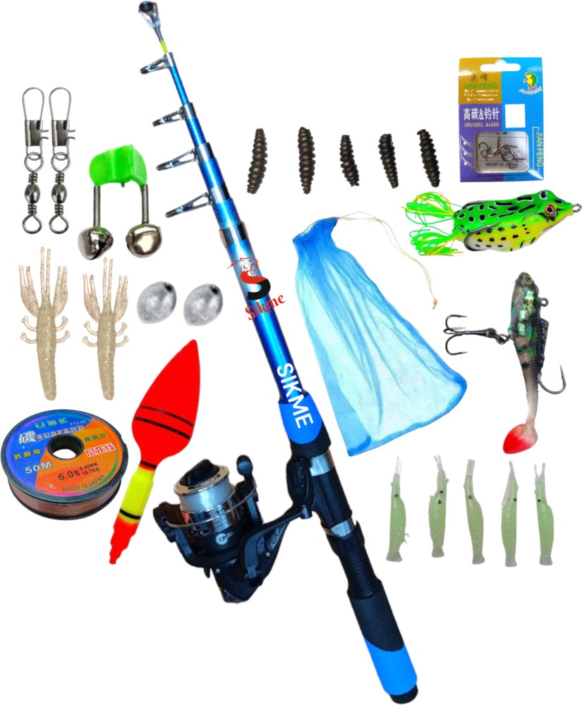 Sikme Ultimate Blue 7-Foot Fishing Rod and Reel Combo Set