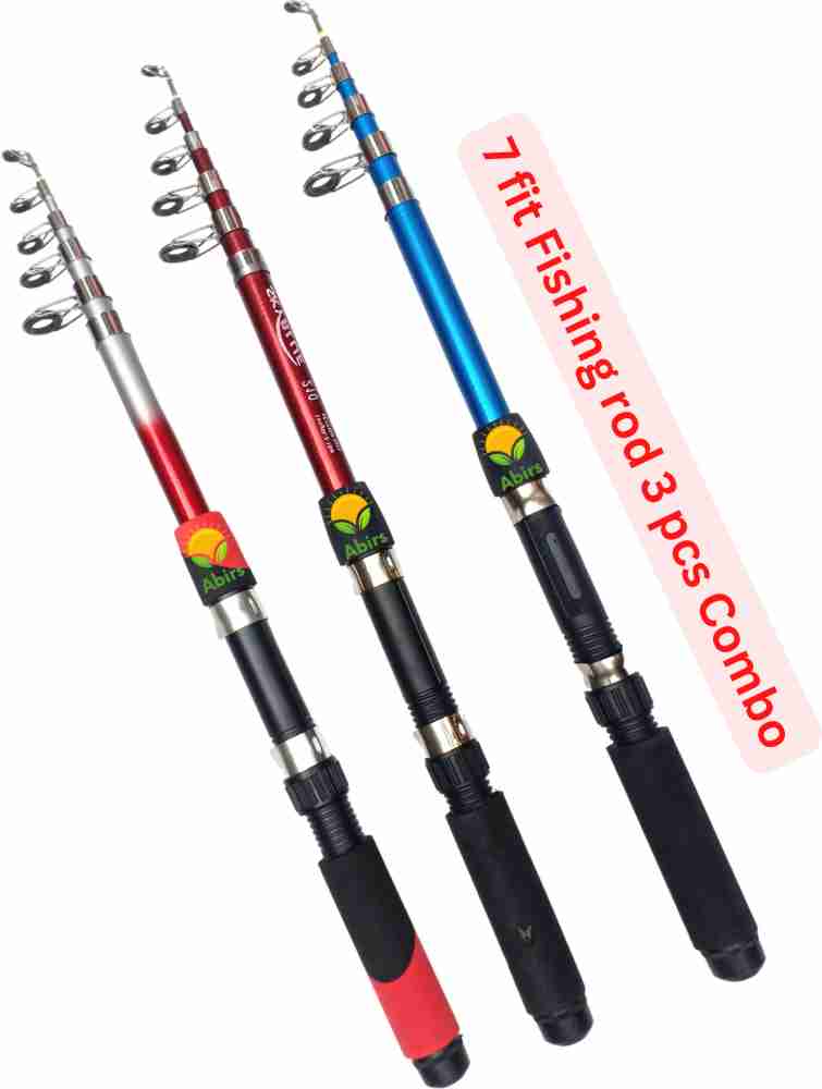 Abirs Fiber fishing rod multi set combo of 2 Multicolor Fishing Rod Price  in India - Buy Abirs Fiber fishing rod multi set combo of 2 Multicolor  Fishing Rod online at