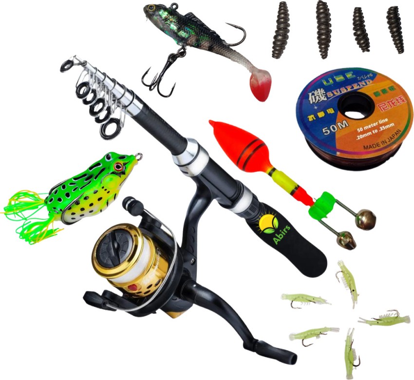 Abirs 7 fit fishing set combo bnm Blue, Red, Brown Fishing Rod Price in  India - Buy Abirs 7 fit fishing set combo bnm Blue, Red, Brown Fishing Rod  online at