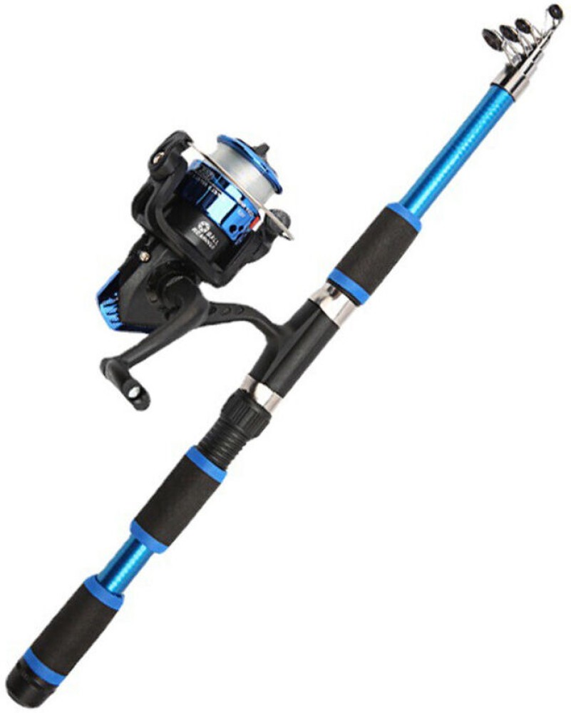 Abirs Telescopic Fishing Rod 45cm Fishing Pole New Blue Fishing