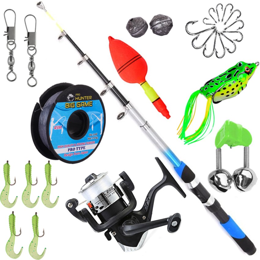 Yolo Tackles Fishing rod and reel with hook,line,soft lure fatna combo  7feet Multicolor Fishing Rod Price in India - Buy Yolo Tackles Fishing rod  and reel with hook,line,soft lure fatna combo 7feet