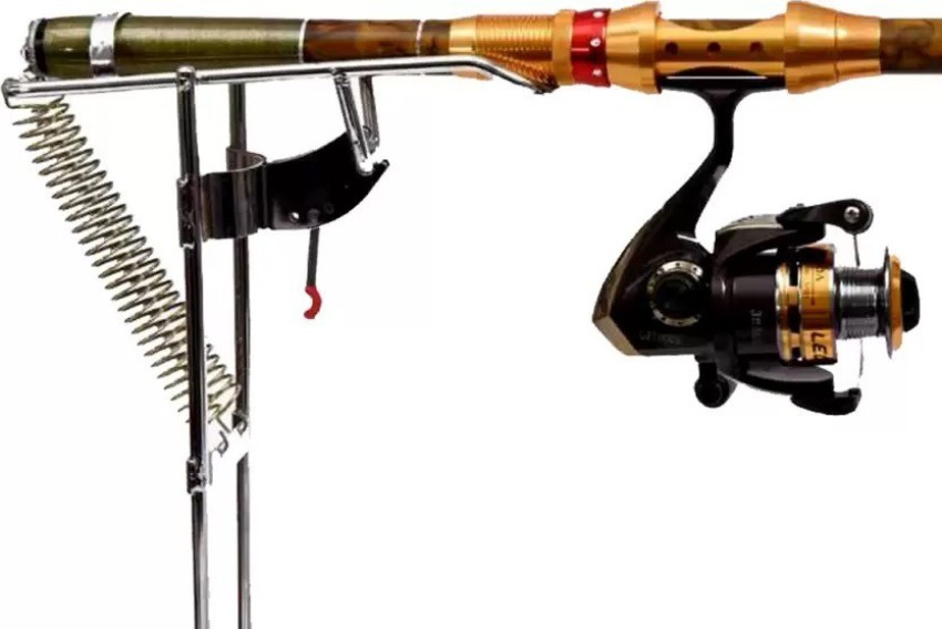 Auf Automatic Double Spring Fishing Rod Holder Silver Fishing Rod Price in  India - Buy Auf Automatic Double Spring Fishing Rod Holder Silver Fishing  Rod online at