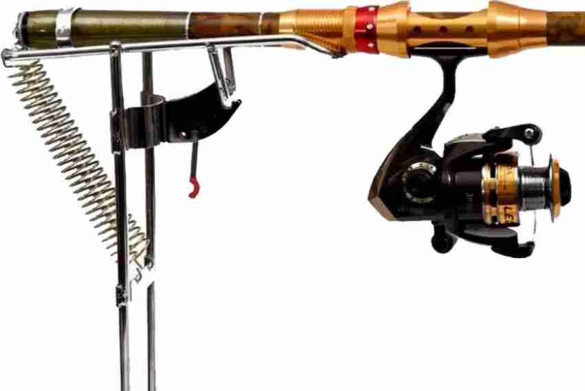 Auf Automatic Double Spring Fishing Rod Holder Silver Fishing Rod