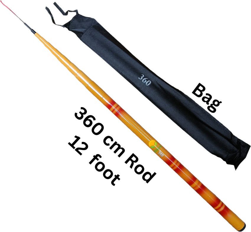 Fishing rod 360 Fishing rod 12 foot in size approx 360 cm / 12 ft Yellow Fishing  Rod Price in India - Buy Fishing rod 360 Fishing rod 12 foot in size